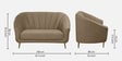 Kaylee Velvet 2 Seater Sofa in Beige Colour