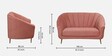 Kaylee Velvet 2 Seater Sofa In Blush Pink Colour