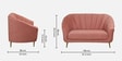 Kaylee Velvet 2 Seater Sofa In Blush Pink Colour