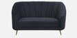 Kaylee Velvet 2 Seater Sofa In Charcoal Grey Colour