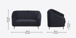 Kaylee Velvet 2 Seater Sofa In Charcoal Grey Colour