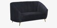 Kaylee Velvet 2 Seater Sofa In Charcoal Grey Colour
