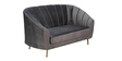 Kaylee Velvet 2 Seater Sofa In Fossil Grey Colour