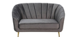 Kaylee Velvet 2 Seater Sofa In Fossil Grey Colour