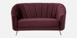 Kaylee Velvet 2 Seater Sofa In Wine Red Colour