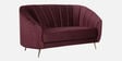 Kaylee Velvet 2 Seater Sofa In Wine Red Colour