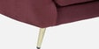 Kaylee Velvet 2 Seater Sofa In Wine Red Colour