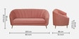 Kaylee Velvet 3 Seater Sofa In Blush Pink Colour