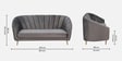 Kaylee Velvet 3 Seater Sofa In Fossil Grey Colour