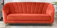 Kaylee Velvet 3 Seater Sofa In Rust Colour