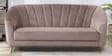 Kaylee Velvet 3 Seater Sofa In Sandy Brown Colour