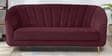 Kaylee Velvet 3 Seater Sofa In Wine Red Colour