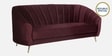 Kaylee Velvet 3 Seater Sofa In Wine Red Colour