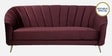 Kaylee Velvet 3 Seater Sofa In Wine Red Colour