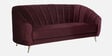 Kaylee Velvet 3 Seater Sofa In Wine Red Colour