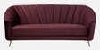 Kaylee Velvet 3 Seater Sofa In Wine Red Colour