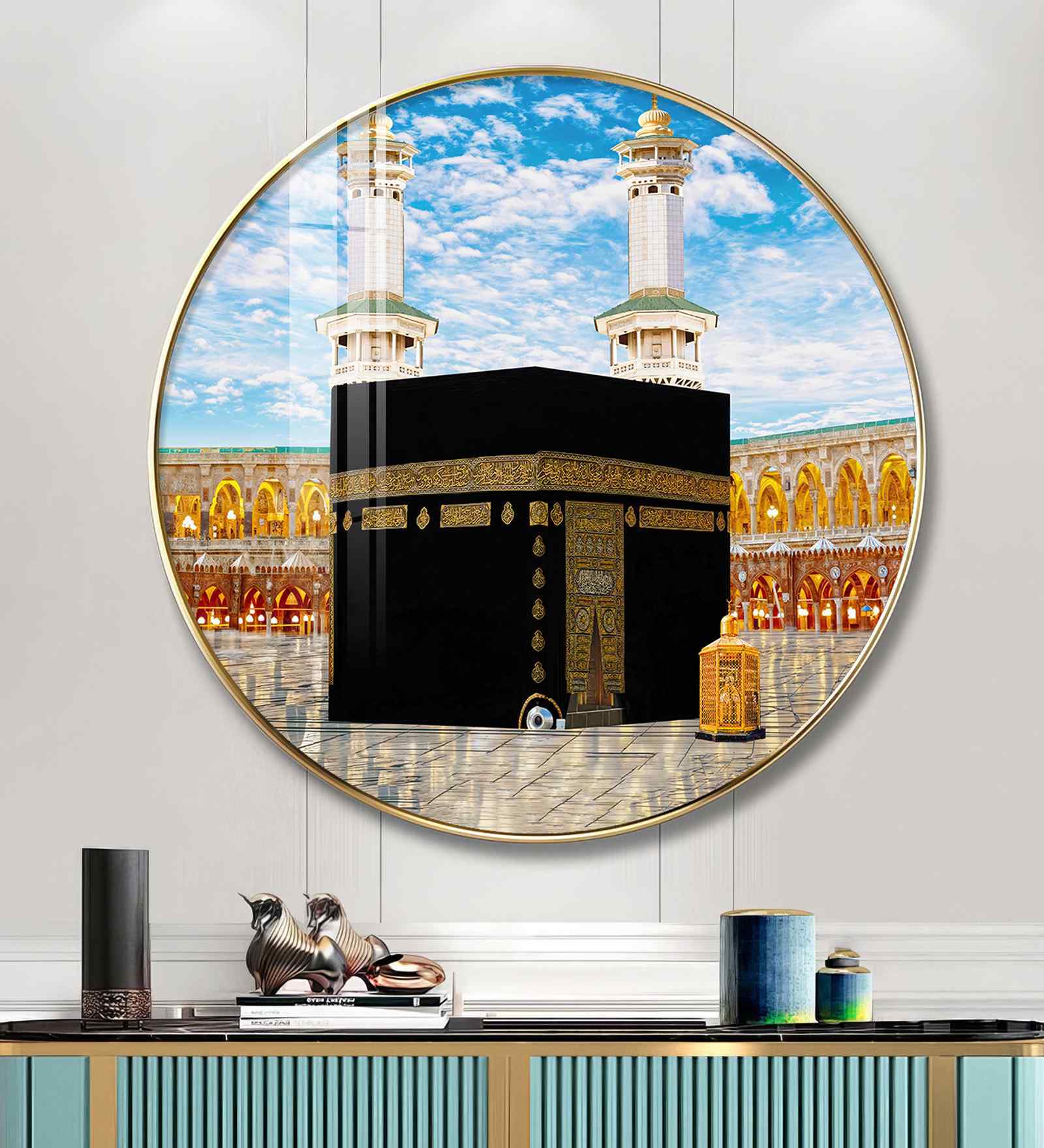 Kaaba Acrylic Round Wall Art