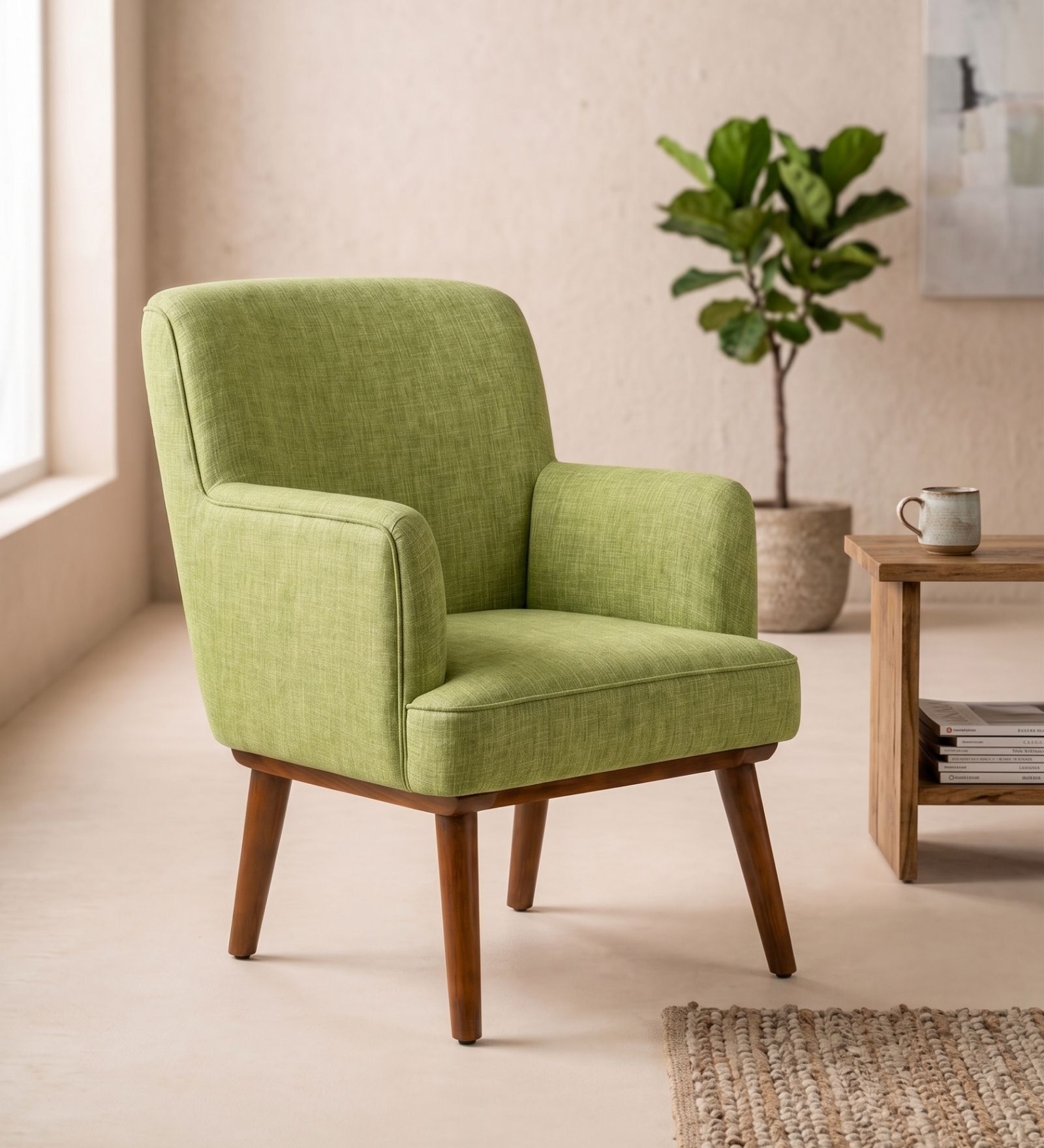 Kabo Arm Chair In Green Colour
