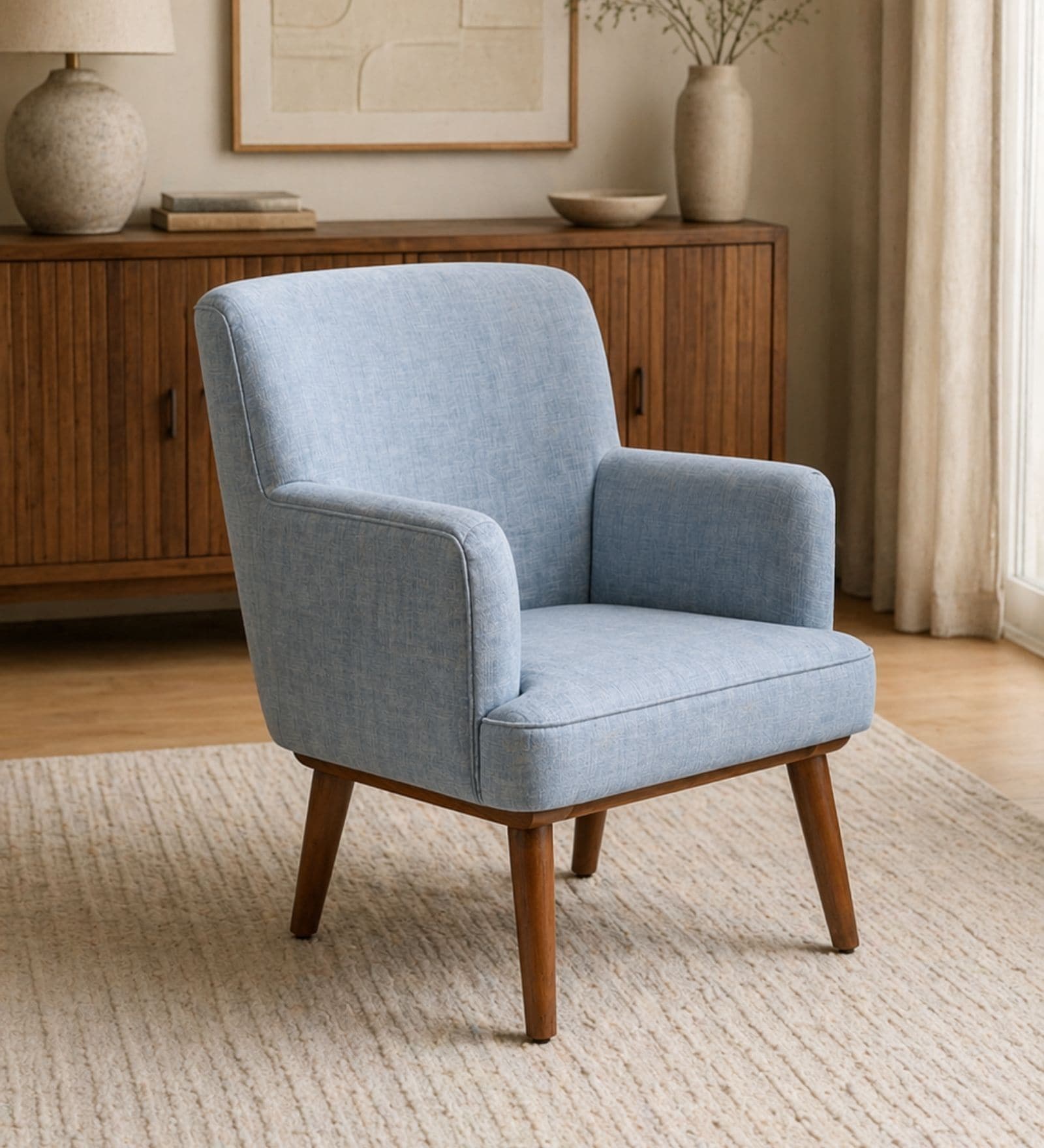 Kabo Arm Chair In Grey Colour