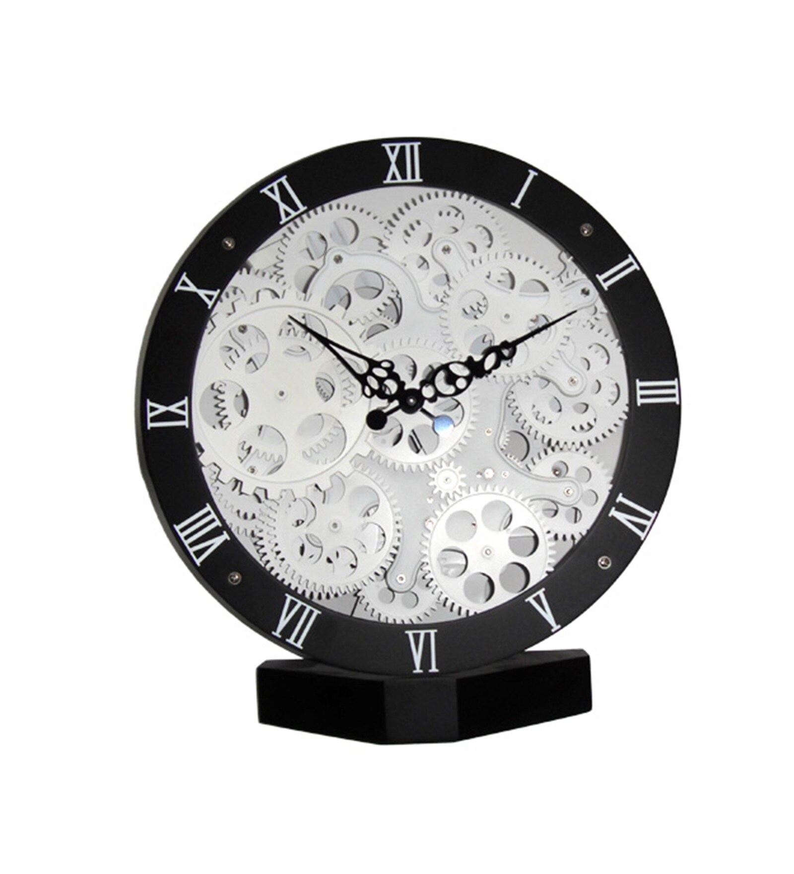 Buy Kairos White Metal 12 Inch Round Gear Table Clock Online Novelty Wall Clocks Decorative