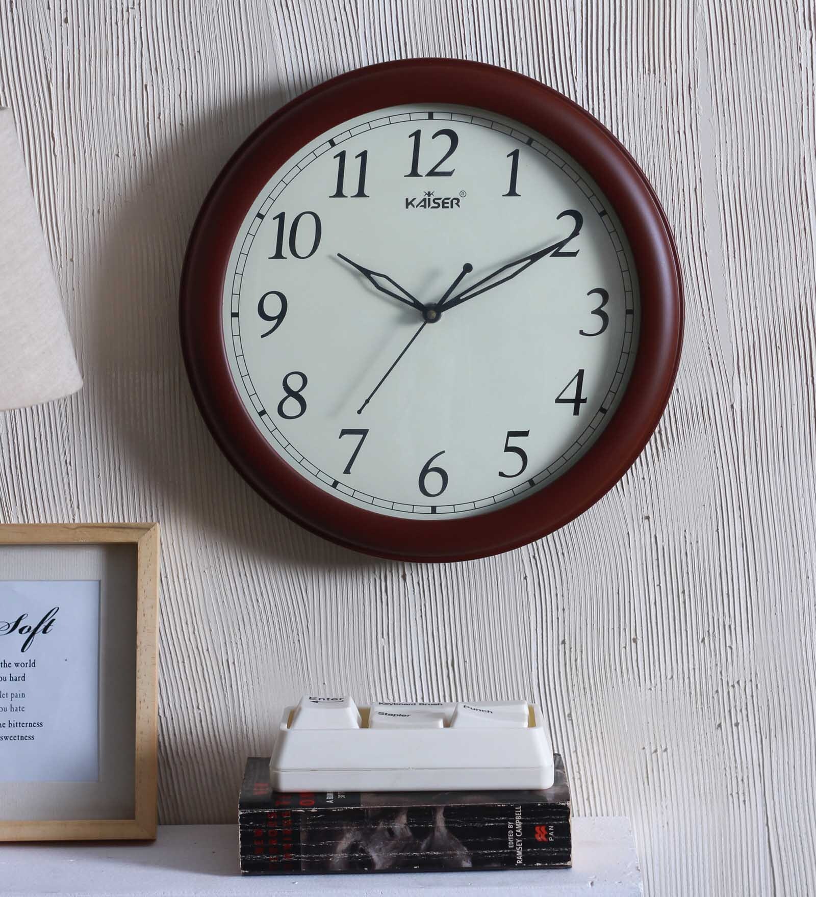 Brown Wood Wall Clock