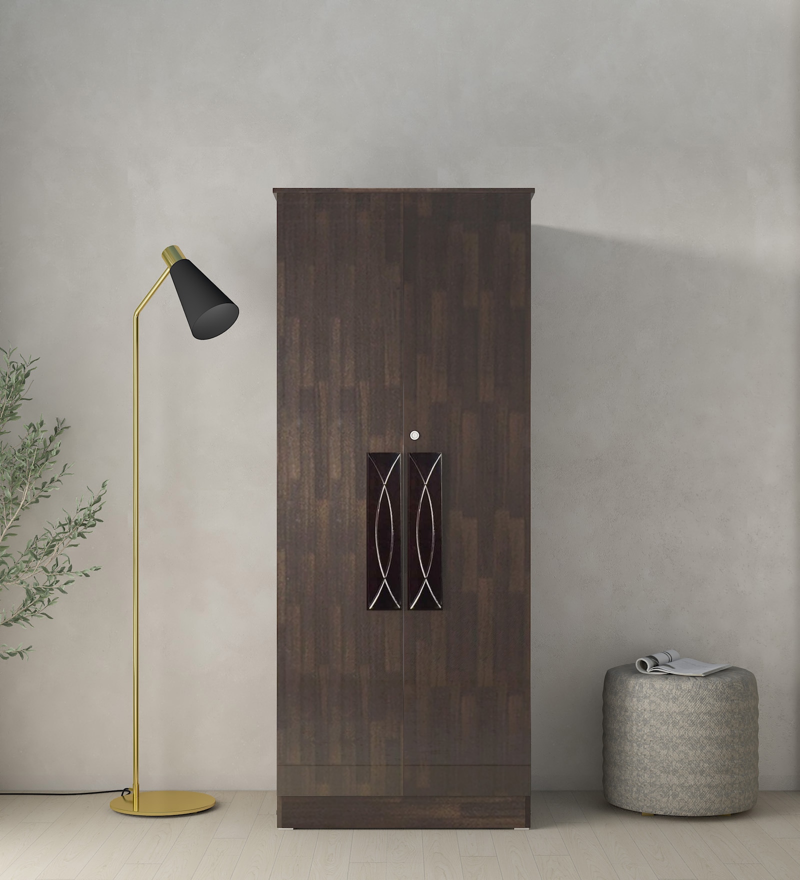 Kallone 2 Door Wardrobe in Wenge Finish Kallone 2 Door Wardrobe in Wenge Finish