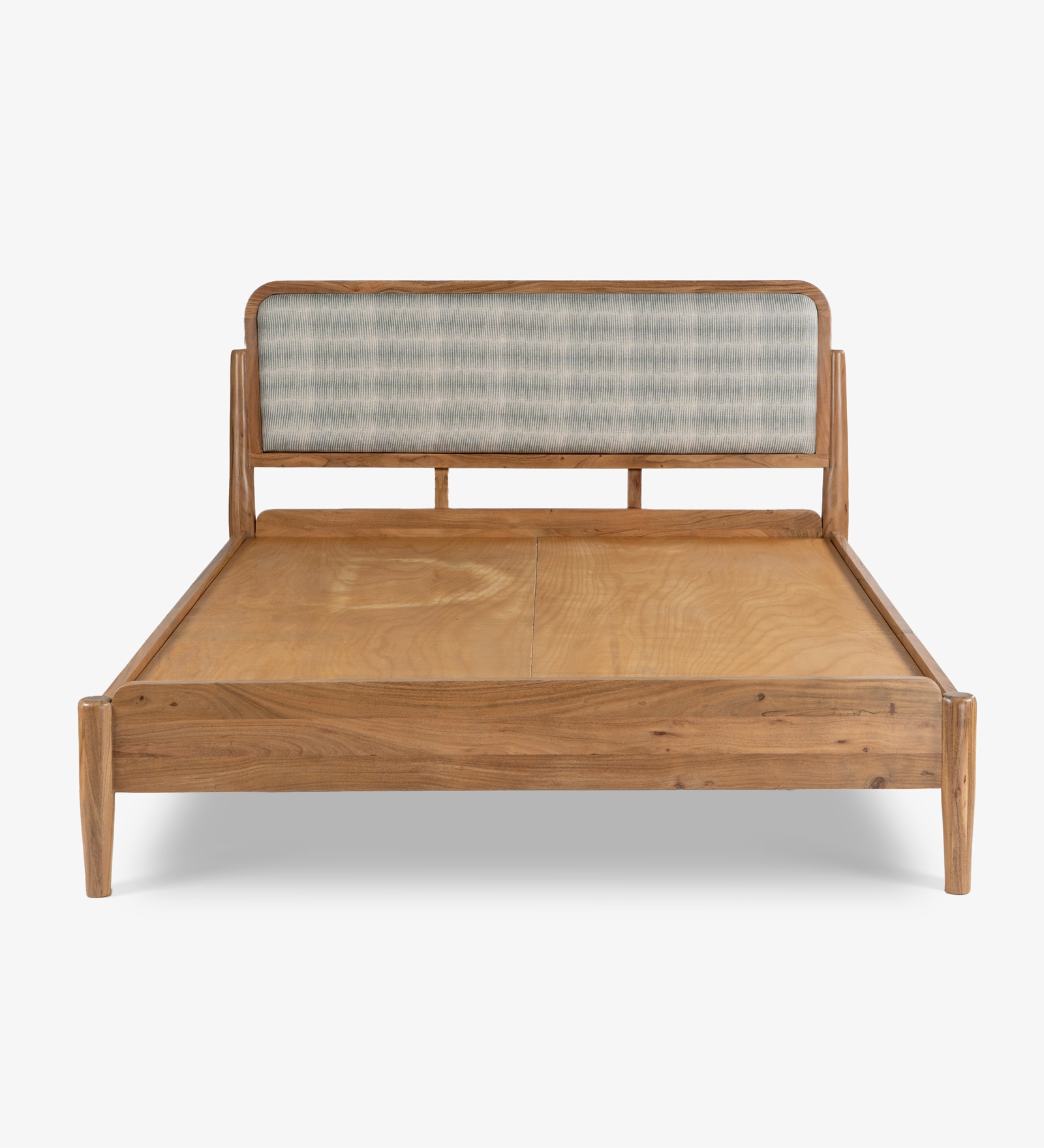 Kanan Queen Size Bed In Natural Finish With Patina