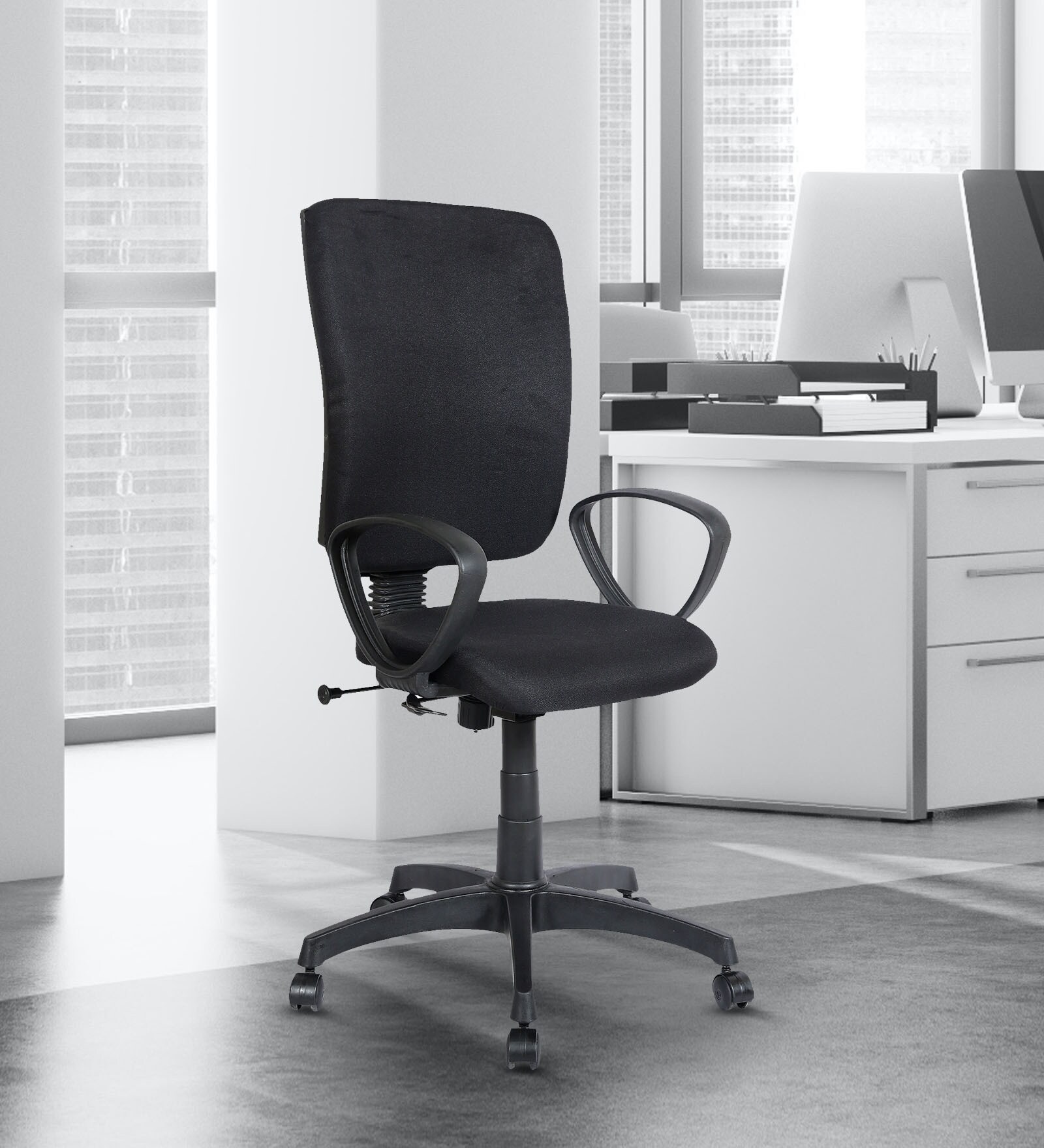 Buy Kandy High Back Ergonomic Chair In Black Colour By Parin Online