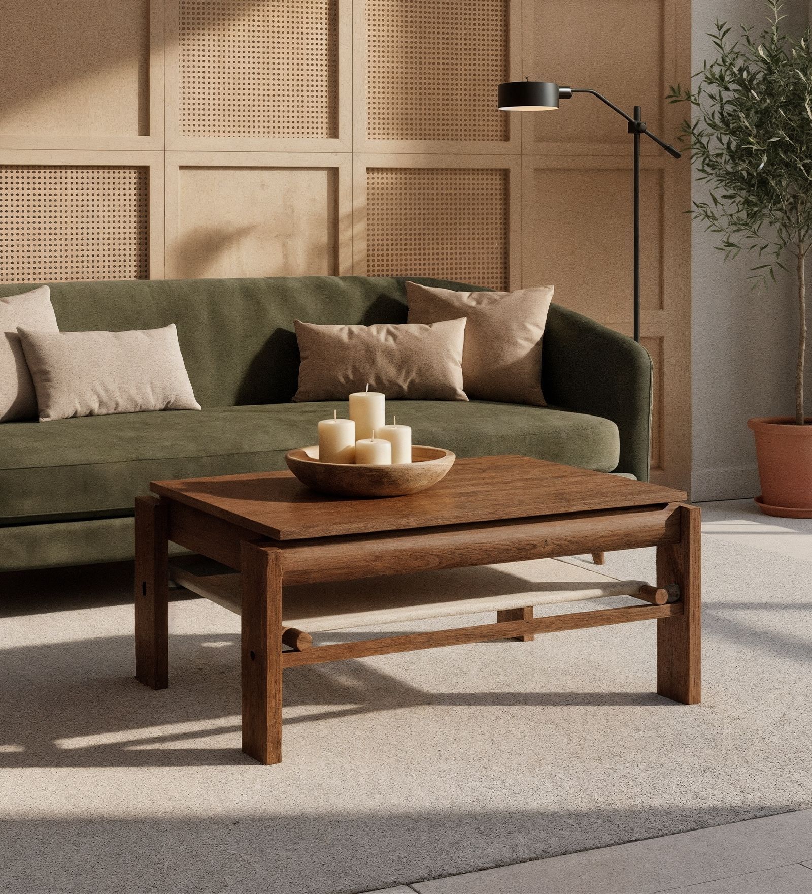 Kantan Coffee In Teakwood Finish