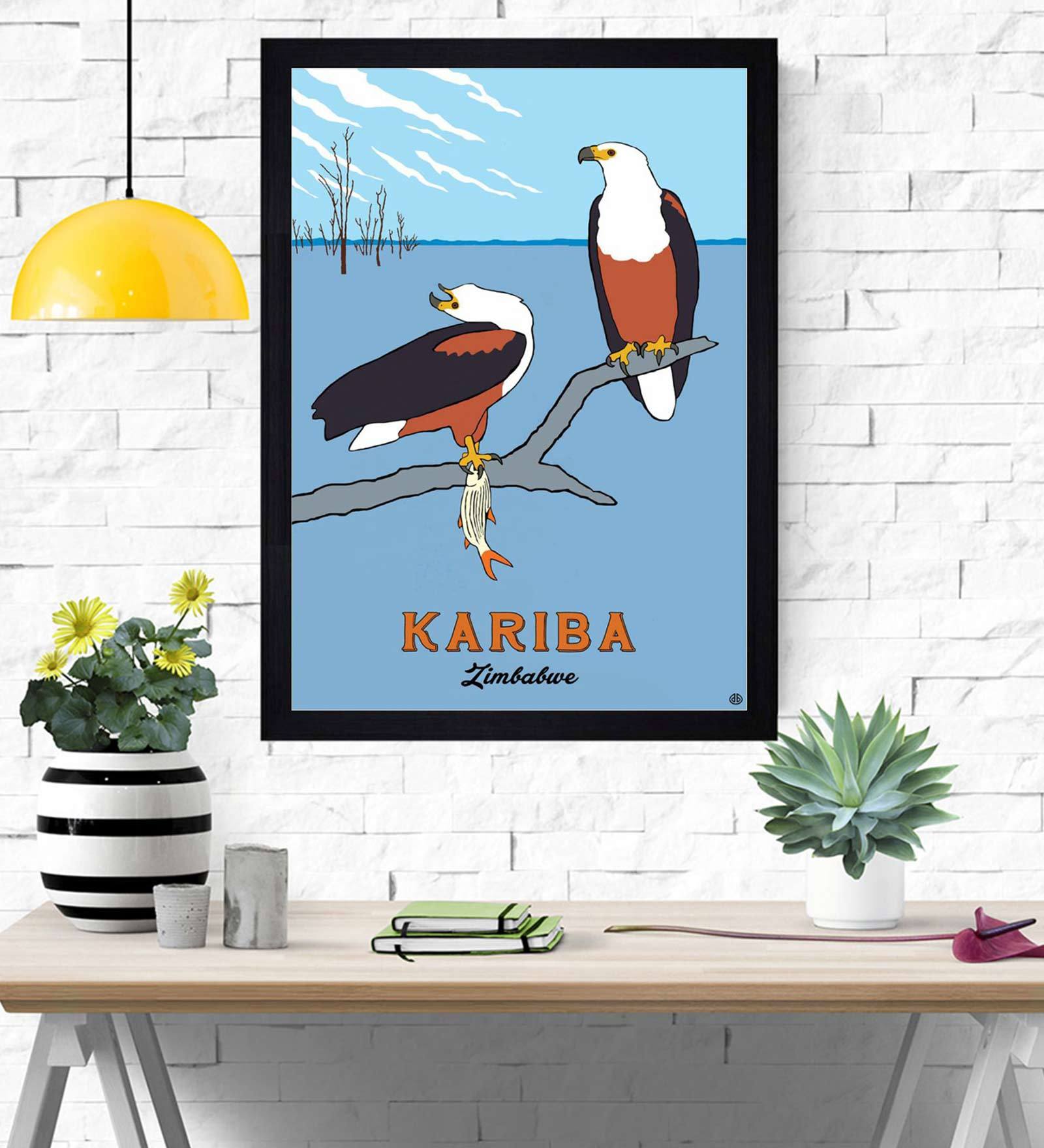 Buy Kariba Zimbabwe Framed Canvas Art Print By Gallery99 at 38 OFF by