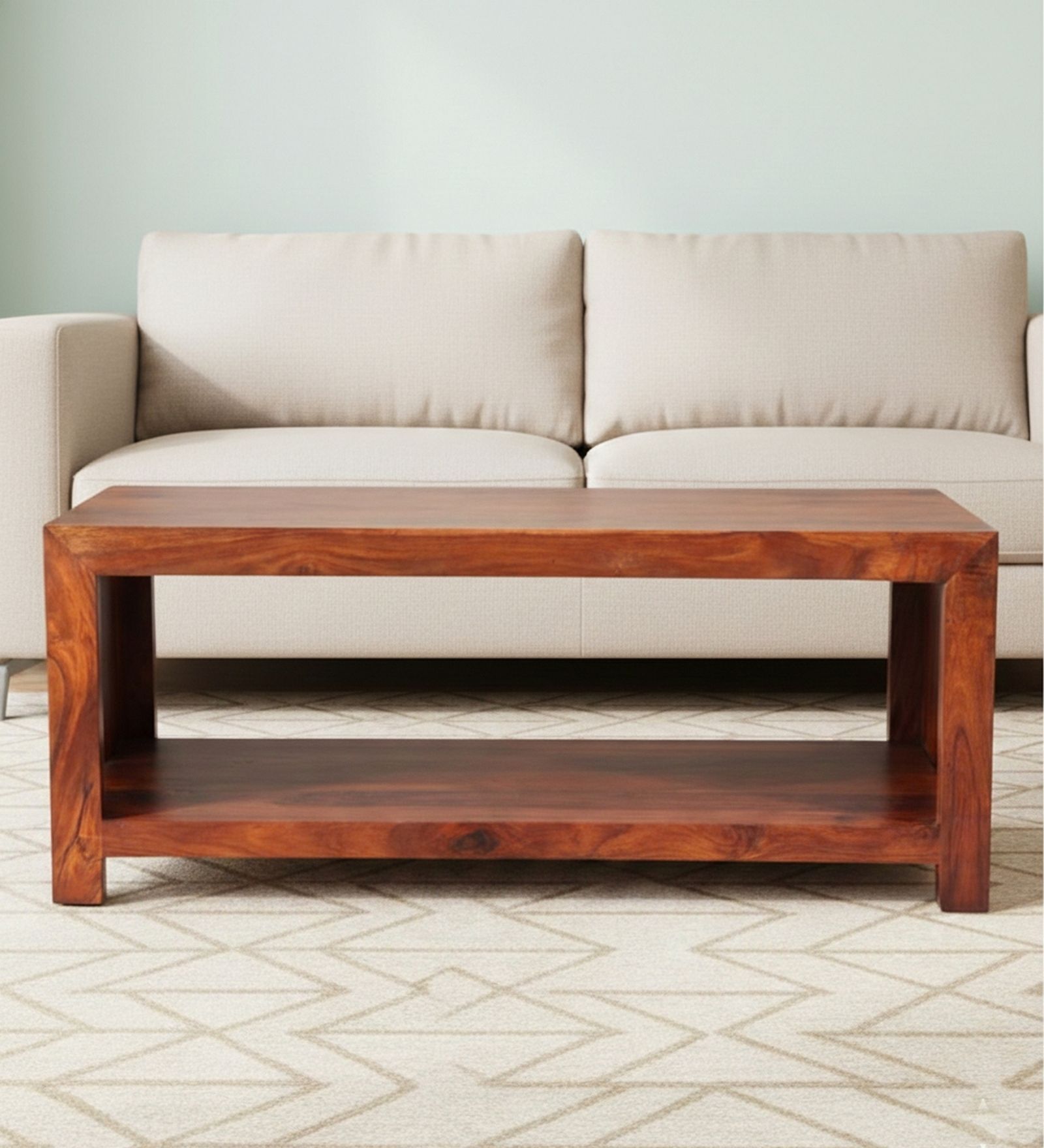 Kassel Coffee Table In Honey Oak Finish