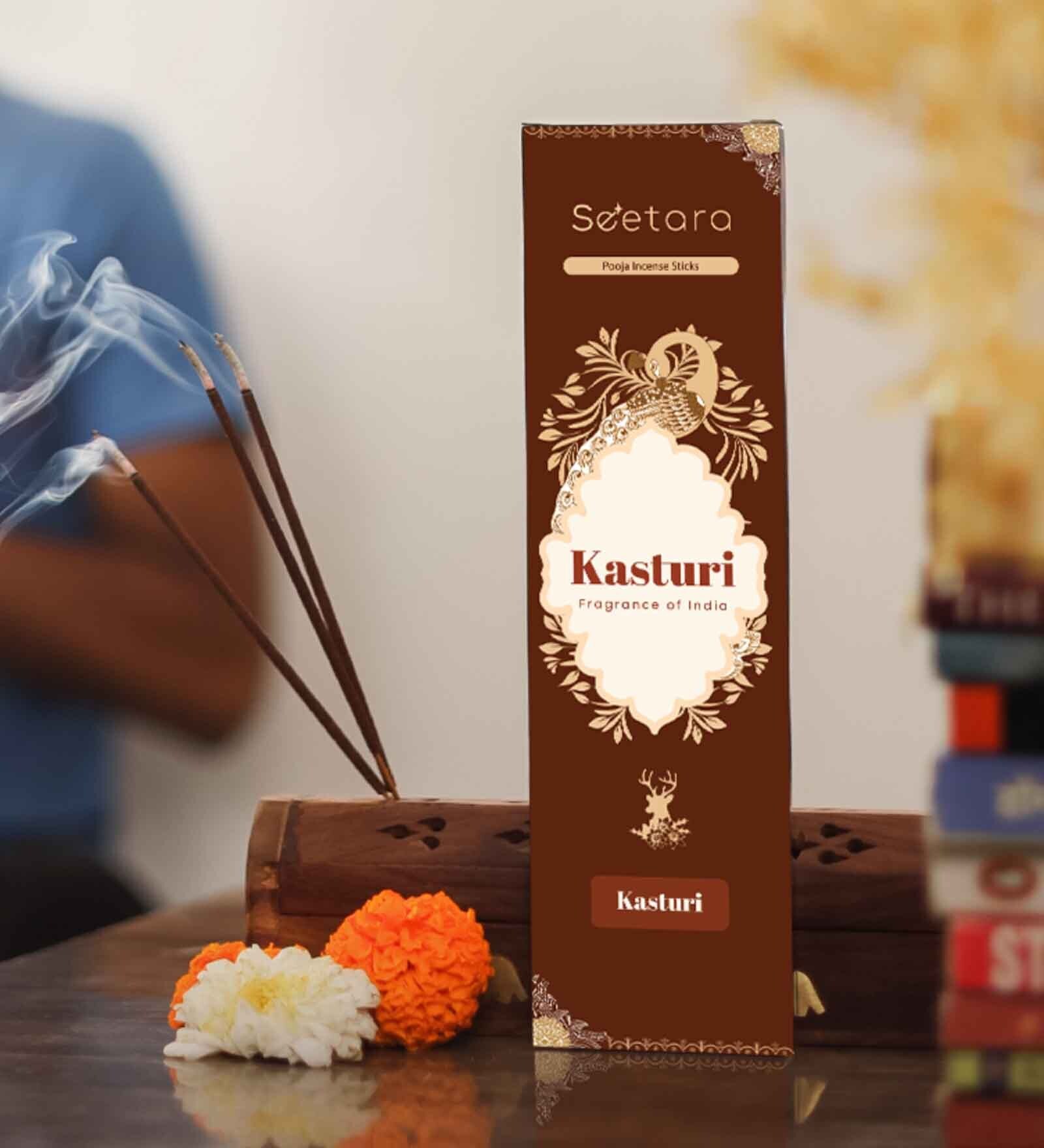 Kasturi Incense Sticks (Pack Of 4)  Deep Musk