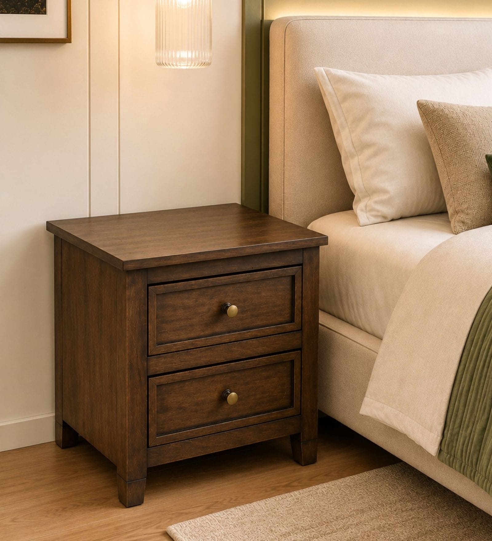 Kavya Bedside Table In Black Finish