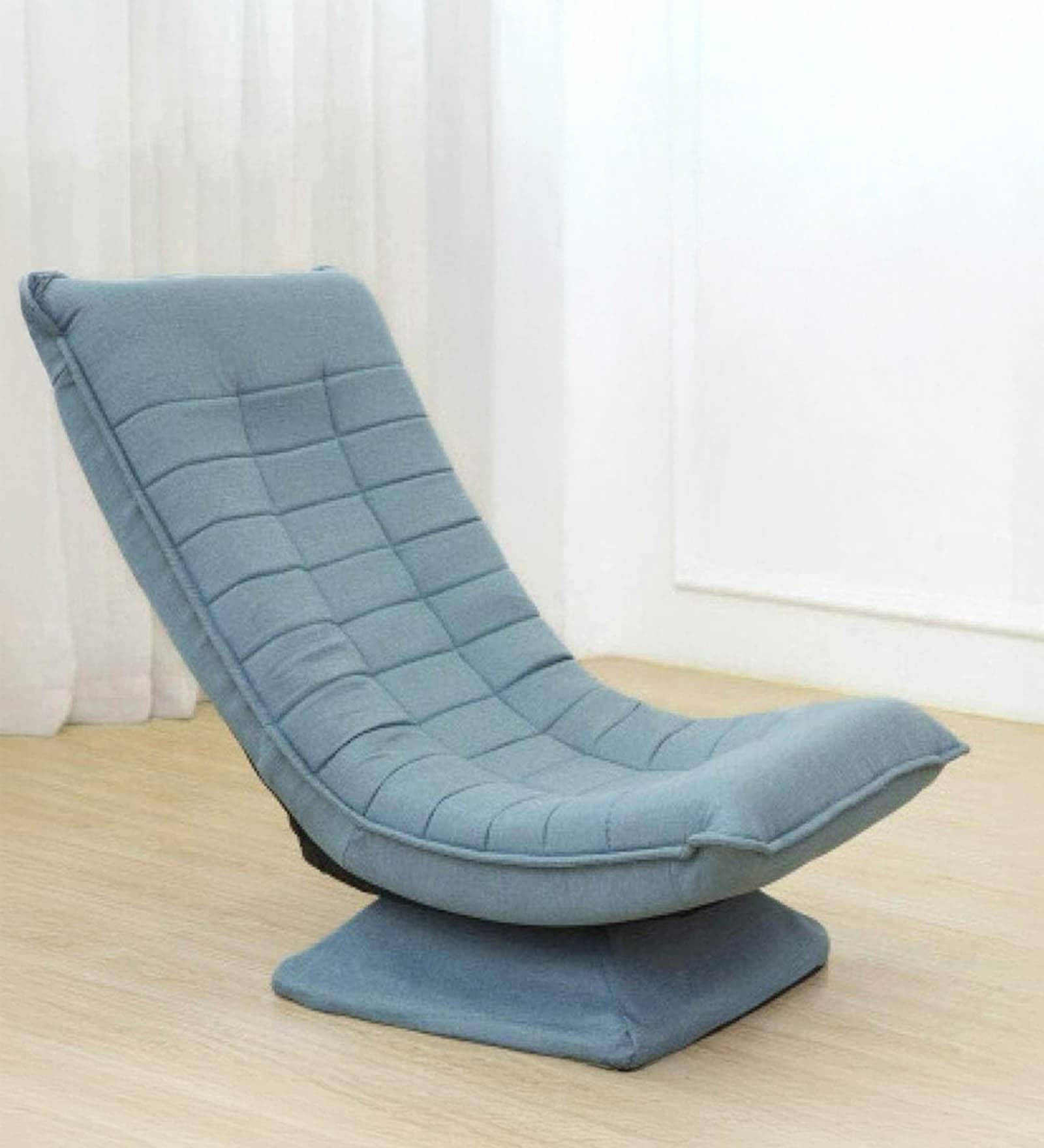 Nirvana Moon Fabric Swivel Chair With 360 Degree Rotation In Peacock Blue Colour Nirvana Moon Fabric Swivel Chair With 360 Degree Rotation In Peacock Blue Colour