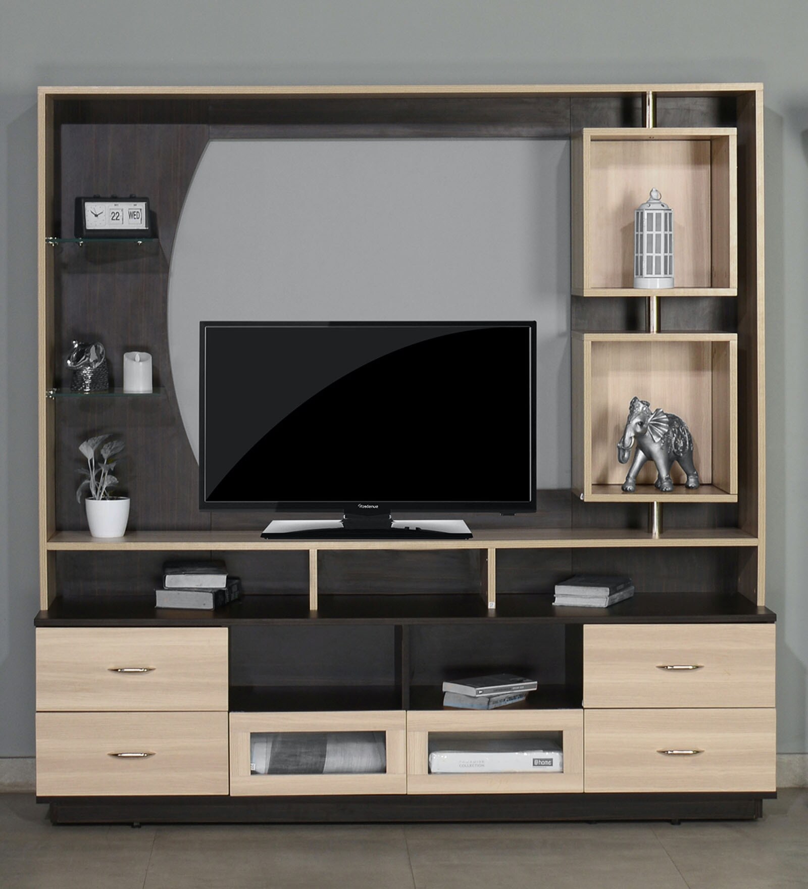 Kayla TV Unit in Wenge & Oak Finish