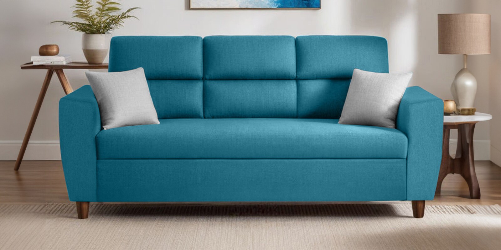 Kaira 3 Seater Sofa Blue Colour