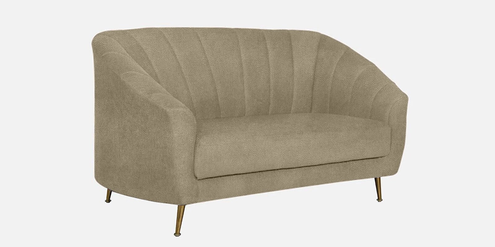 Kaylee Vegan Leather 2 Seater Sofa In Ash Grey Colour