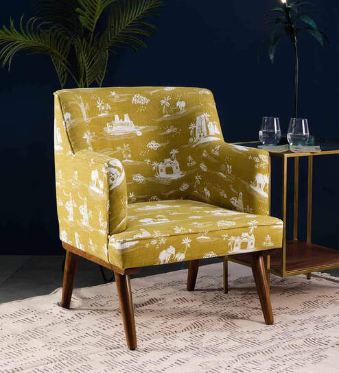 Kabo Teak Upholstered Accent Chair In Assorted Colour