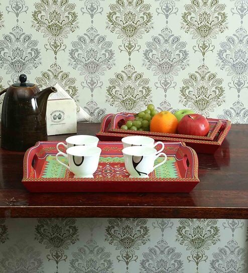 Kalki (Set of 3) MDF Serving Tray