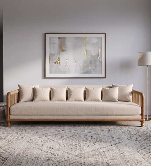 Kanso 3 Seater Sofa In Walnut Cane Finish Kanso 3 Seater Sofa In Walnut Cane Finish
