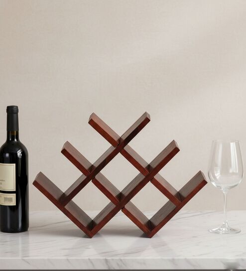 Kassel 8 Bottle Wine Rack In Honey Finish