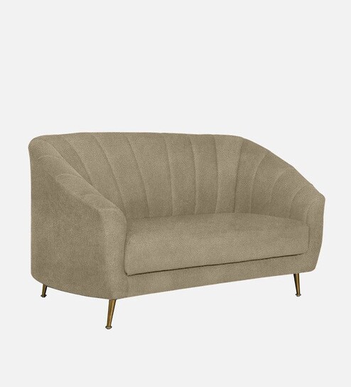 Kaylee Vegan Leather 2 Seater Sofa In Ash Grey Colour