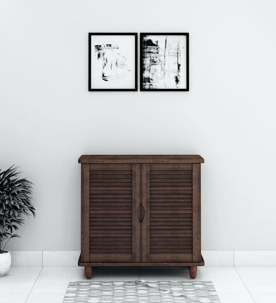 Buy Kaira Shoe Cabinet In Wenge Colour By Hometown Online Mid Century Modern Shoe Cabinets Shoe Racks Furniture Pepperfry Product