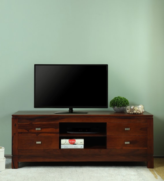 Buy Kalama Solid Wood TV Console in Honey Oak finish Woodsworth By
