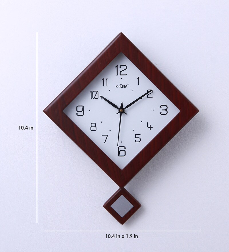 Buy Brown Solid Wood Analog Pendulum Clock by Kaiser Online Pendulum Clocks Clocks Home
