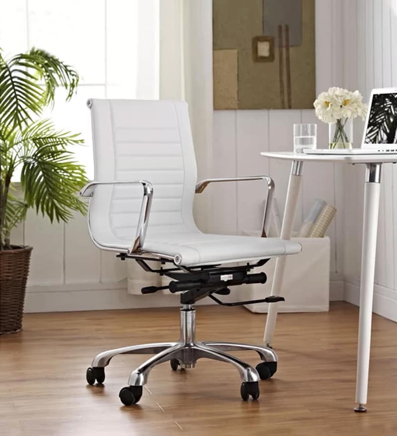 Buy Kale Ergonomic Chair in White Colour by Workspace by AZAZO Online