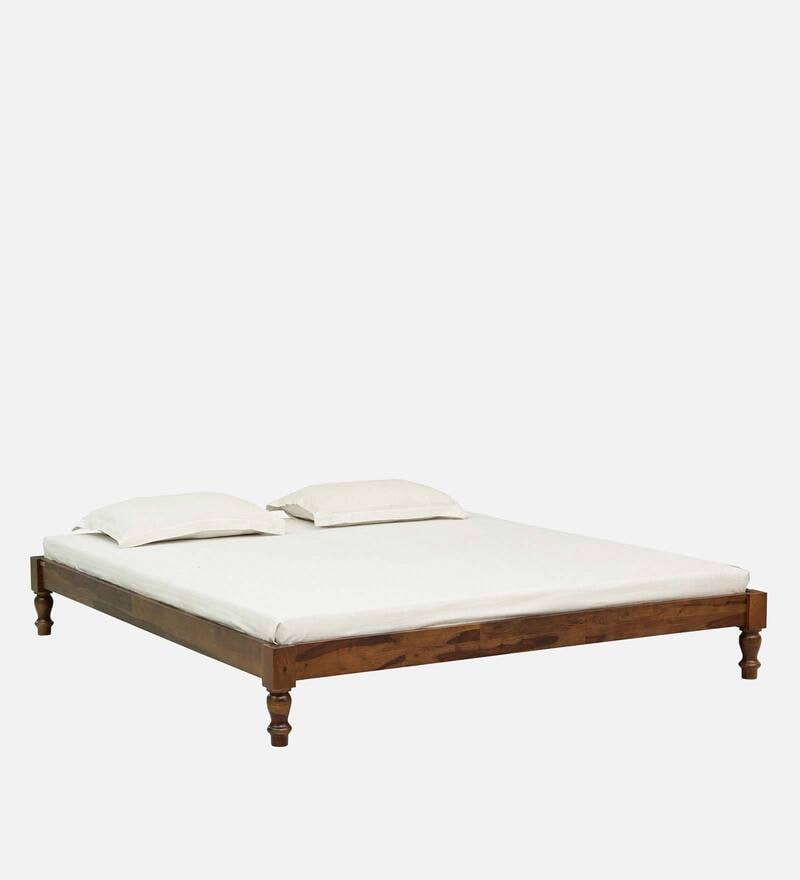 Buy Kashi Sheesham Wood Queen Size Bed In Provincial Teak Finish By ...