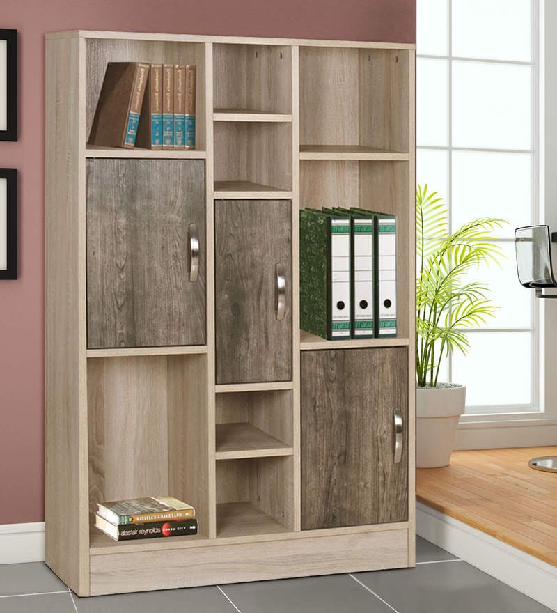 Buy Kazuki Book Shelf Cum Filing Cabinet In Oak Finish By Mintwud Online Modern Book Shelves Book Shelves Furniture Pepperfry Product