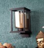 Kaaf Brown Wood and Iron Wall Light