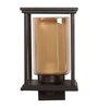 Kaaf Brown Wood and Iron Wall Light